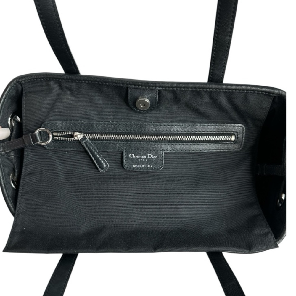 CHRISTIAN DIOR Coated Canvas PANAREA Tote Black ~EUC - Picture 12 of 16